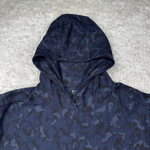 Athleta Farallon Cropped Sweatshirt Blue Camo - Picture 3 of 11